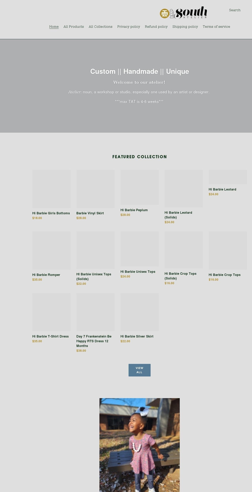deepsouthatelier.com shopify website screenshot