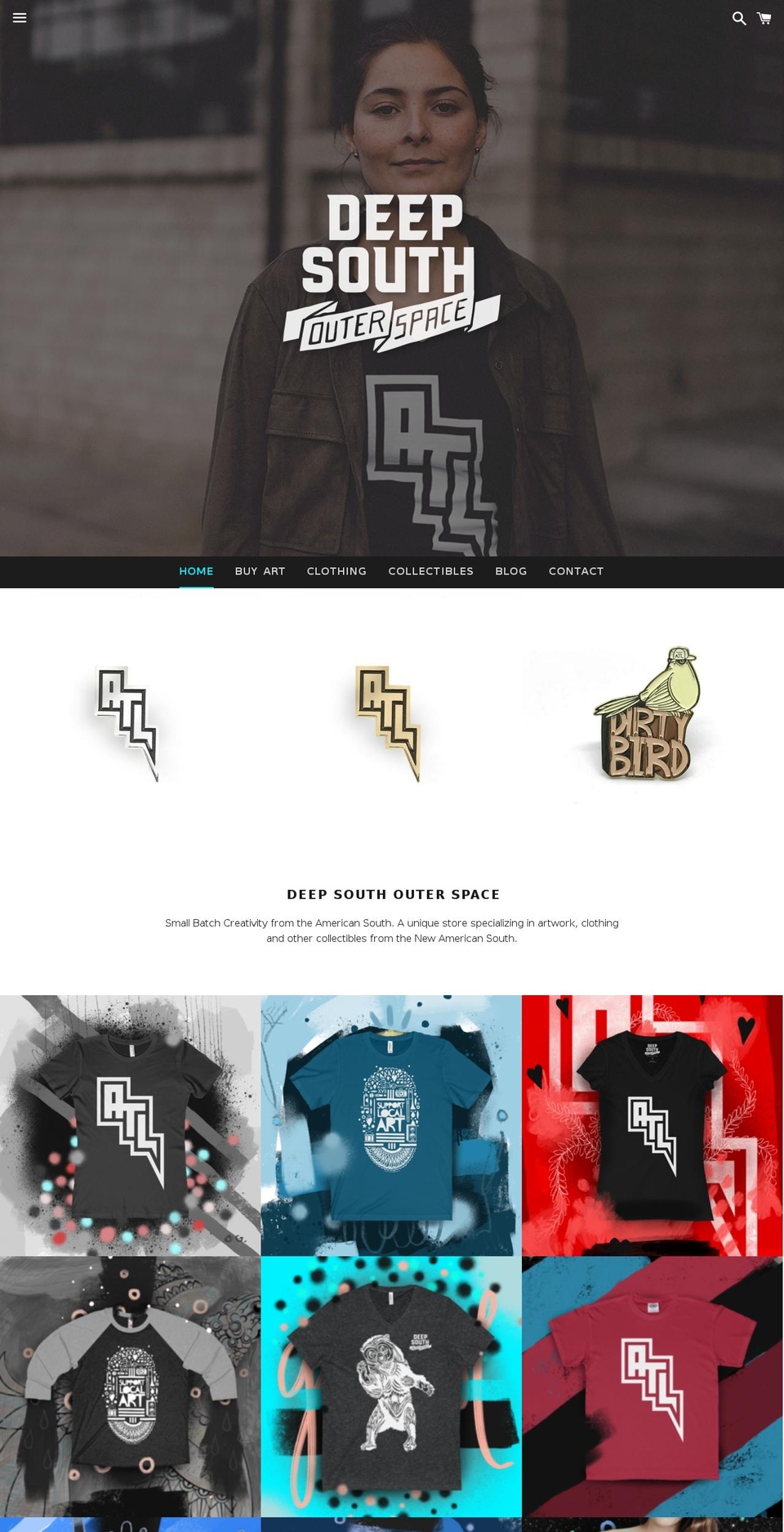deepsouthouterspace.com shopify website screenshot