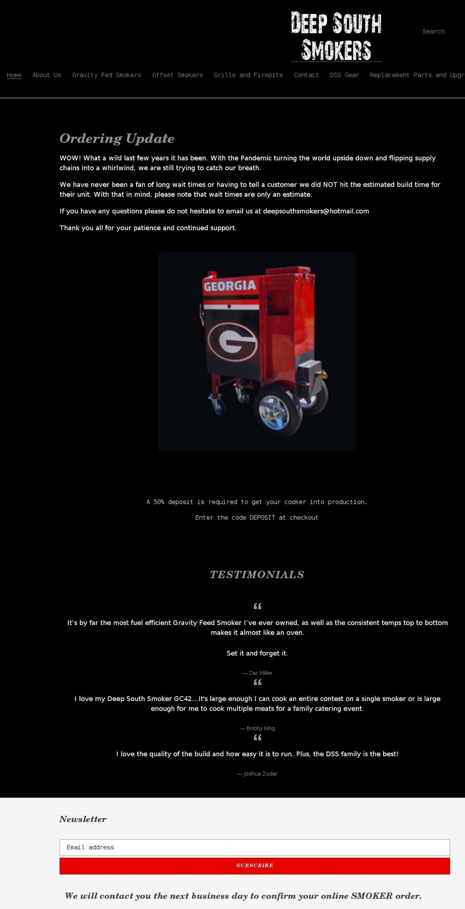 deepsouthsmokers.com shopify website screenshot