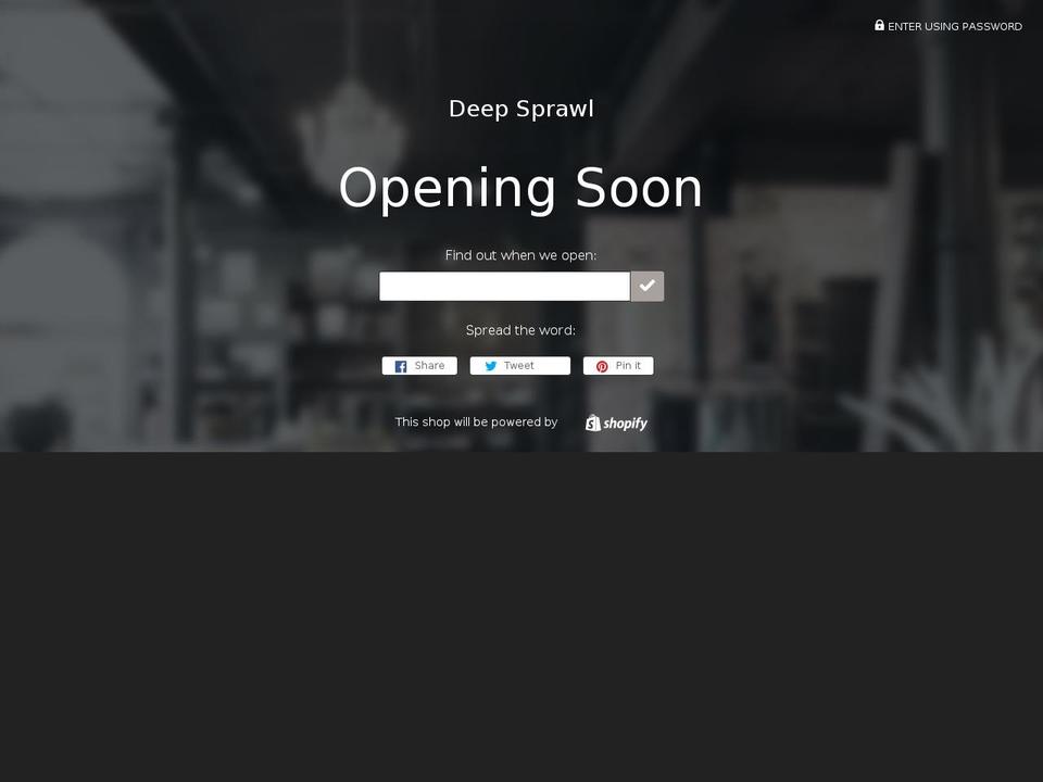 deepsprawl.com shopify website screenshot