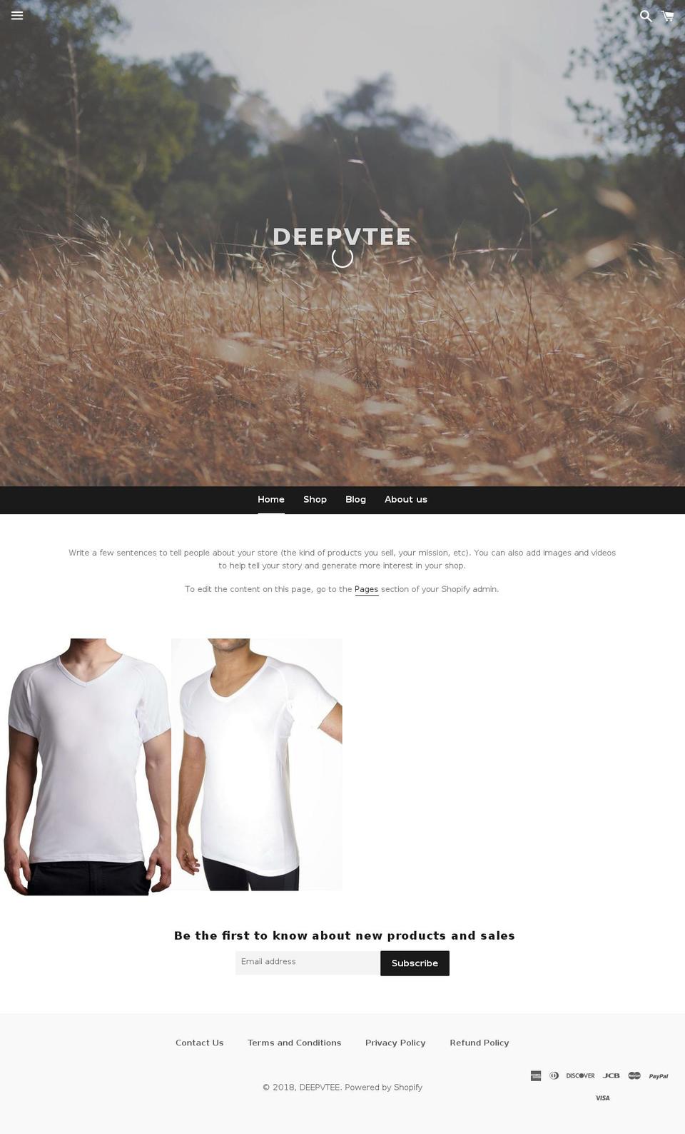 deepvtee.com — Shopify storefront screenshot