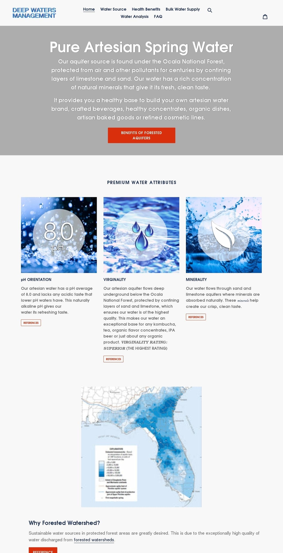 deepwatersmanagement.com shopify website screenshot