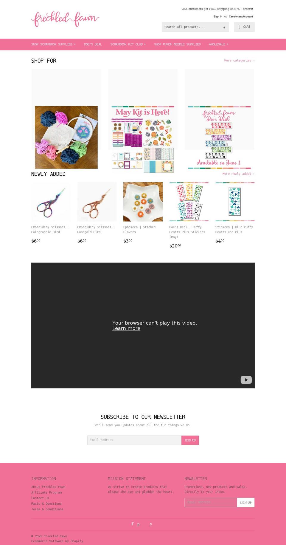 deerdoe.com — Shopify storefront screenshot