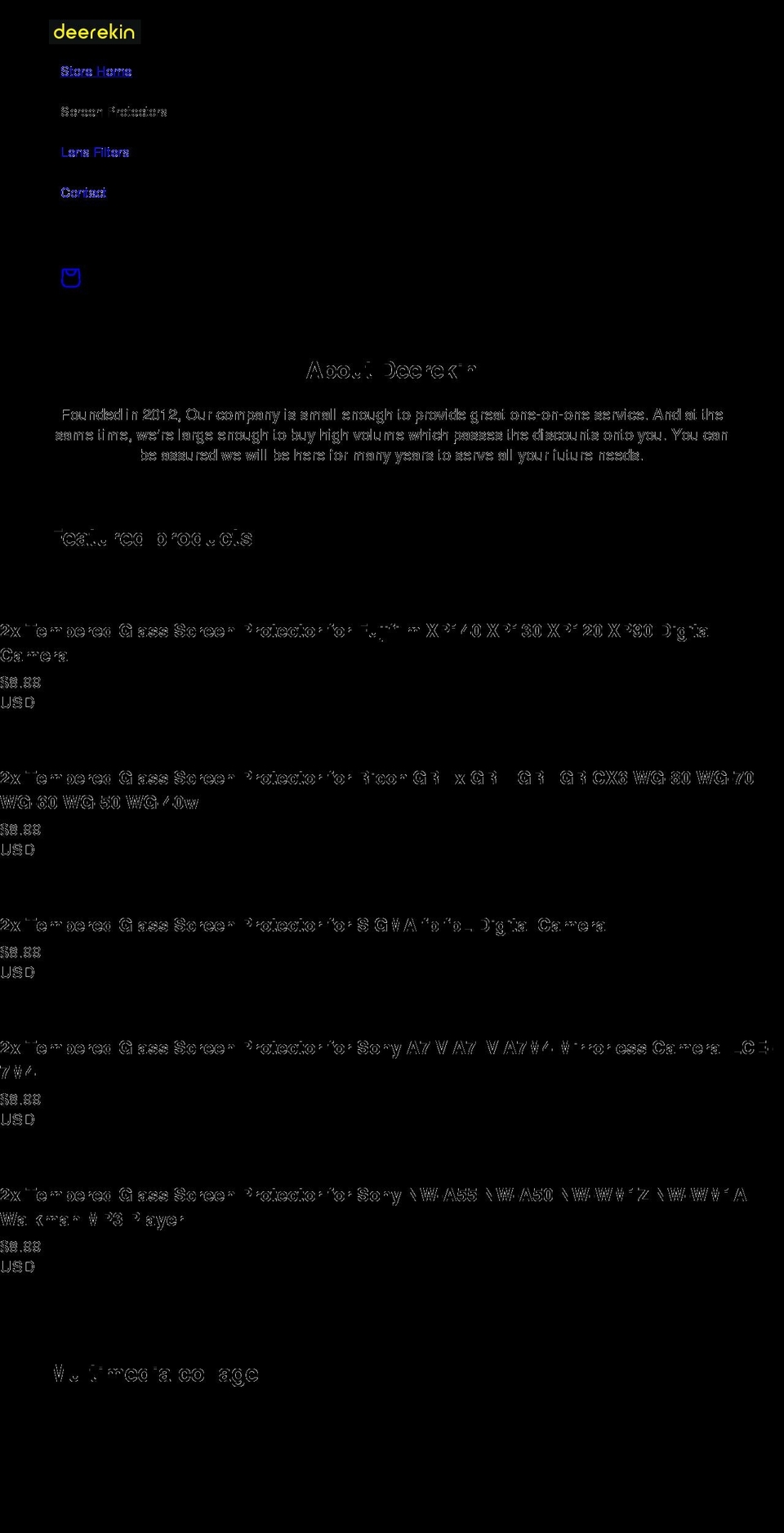 deerekin.com shopify website screenshot