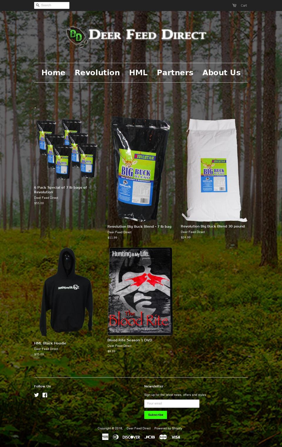 deerfeeddirect.com — Shopify storefront screenshot