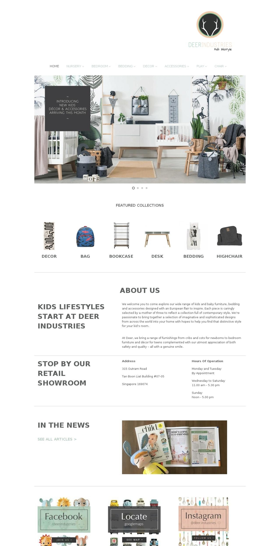 deerindustries.com shopify website screenshot