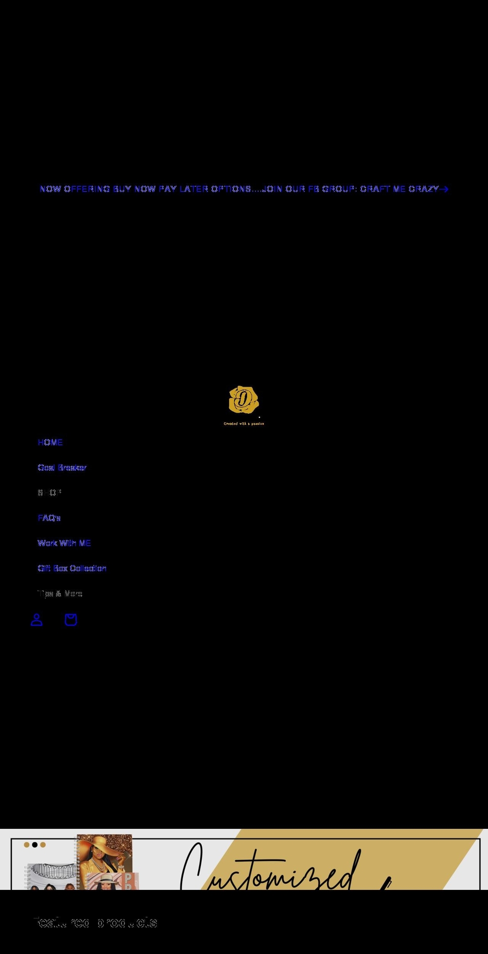 deeroracreations.com shopify website screenshot
