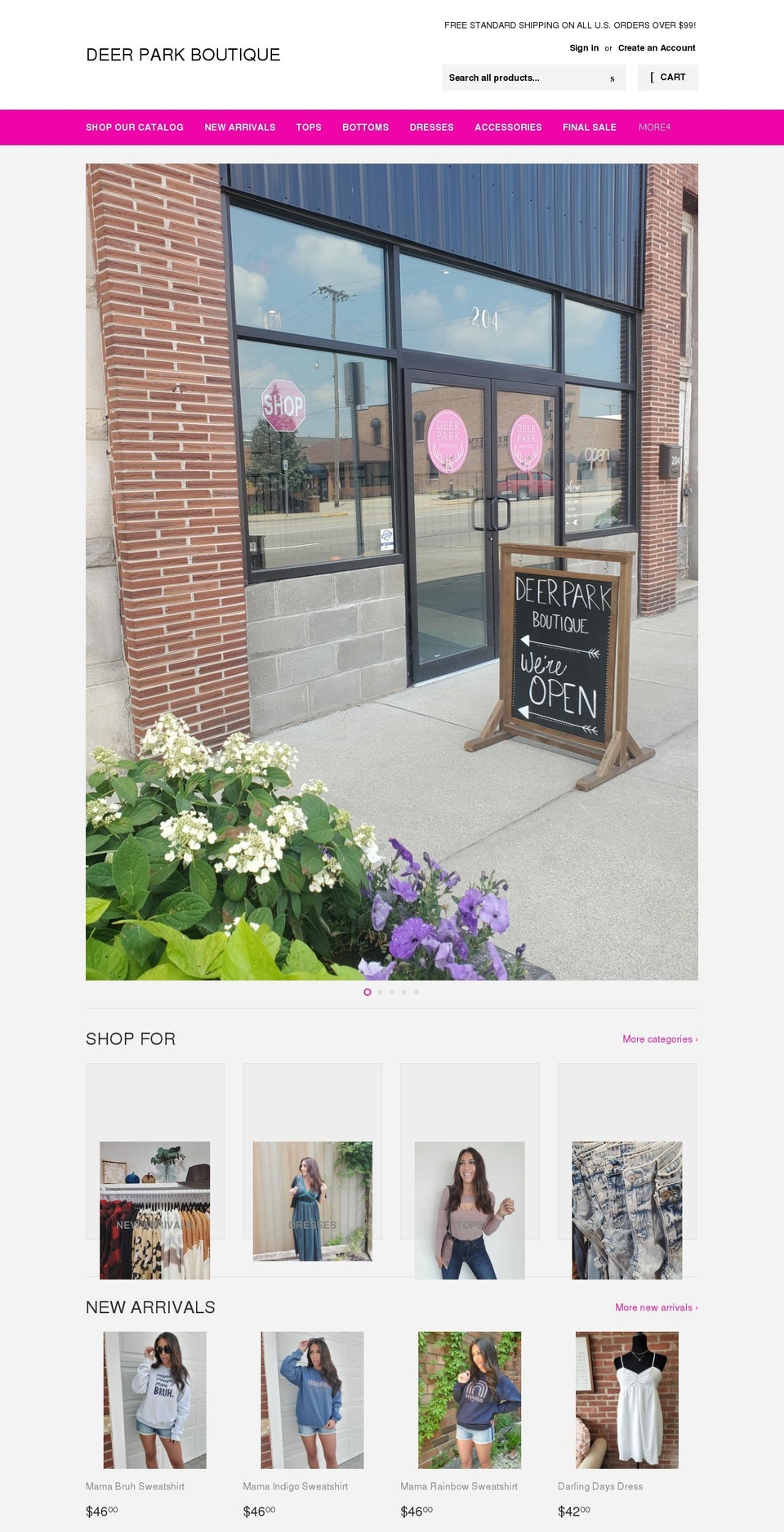 deerparkboutique.com — Shopify storefront screenshot