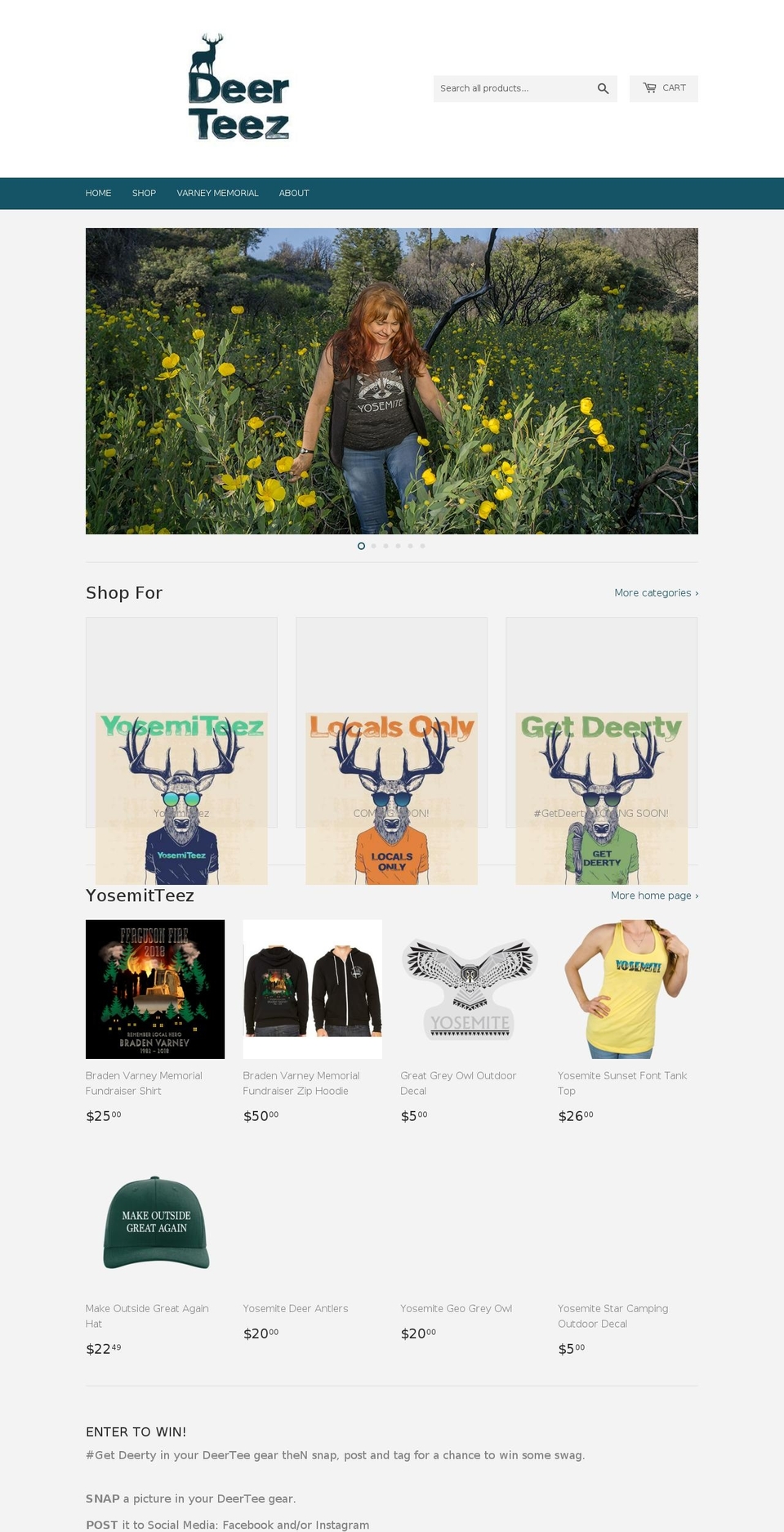 deertee.com — Shopify storefront screenshot