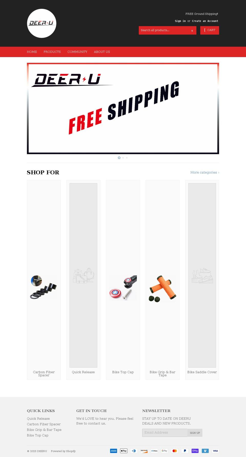 deerugroup.com shopify website screenshot