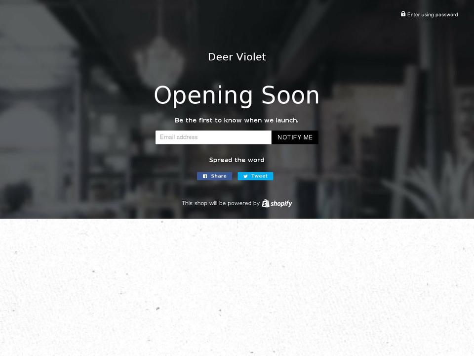 deerviolet.com — Shopify storefront screenshot