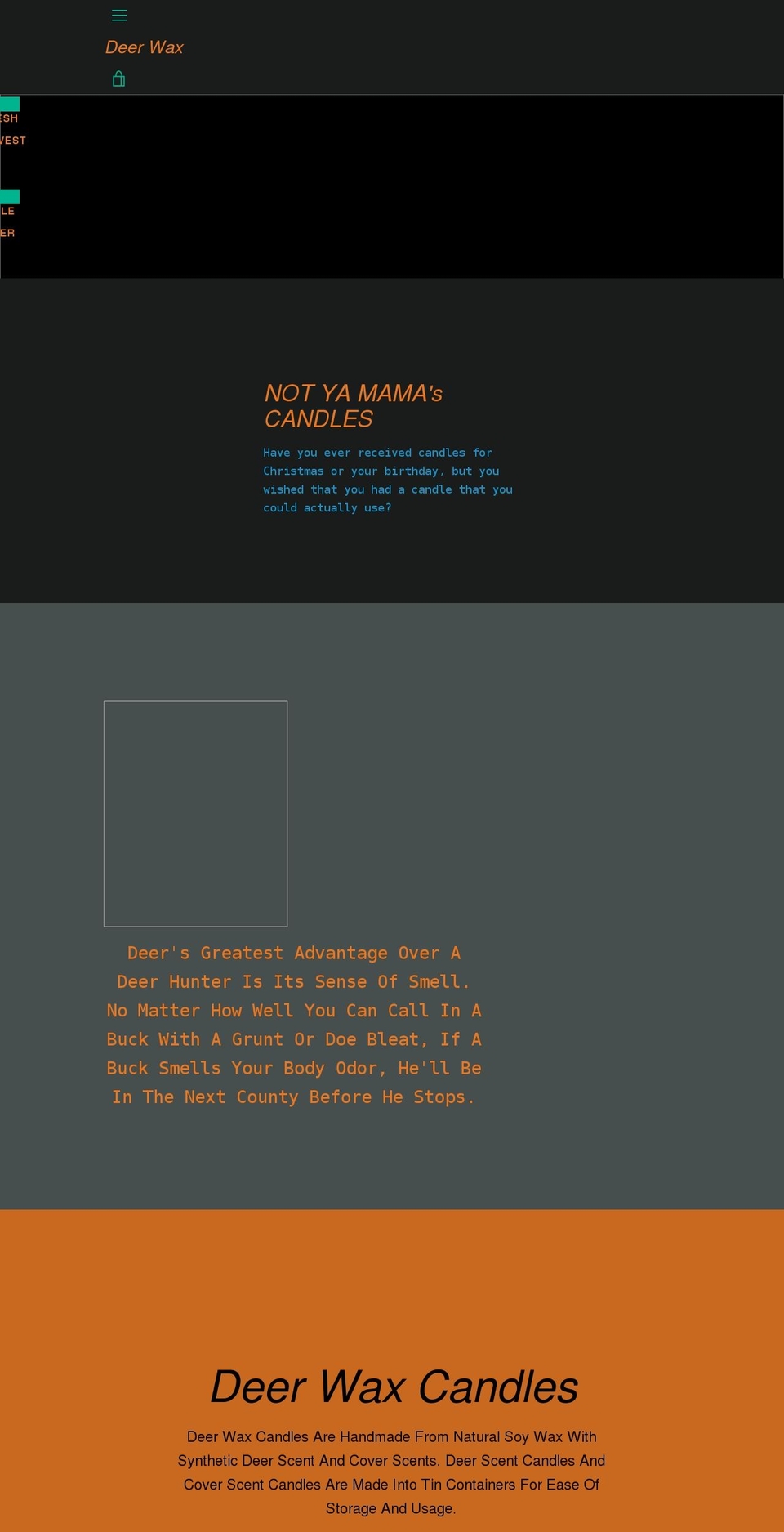 deerwax.com shopify website screenshot