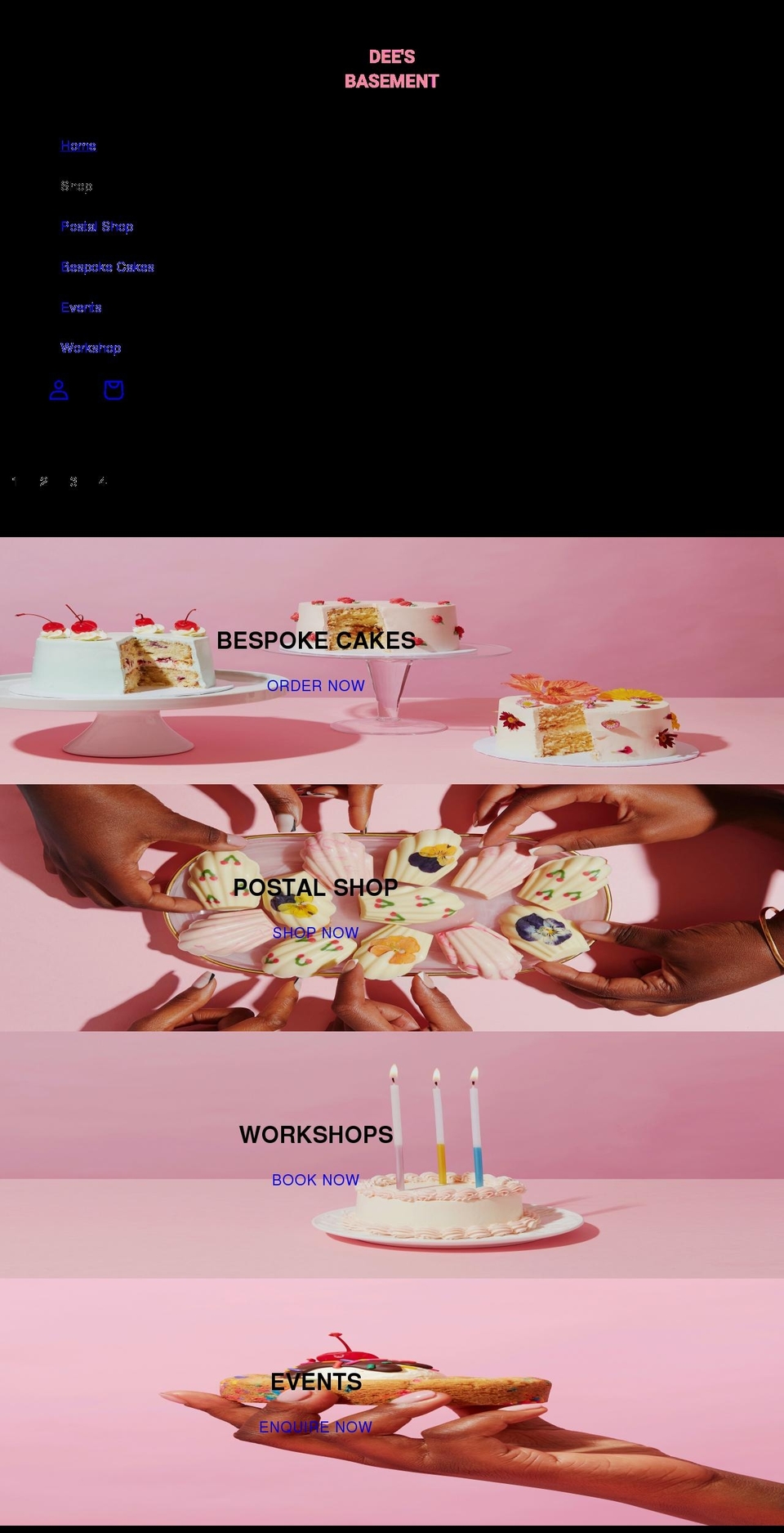 deesbasement.com shopify website screenshot