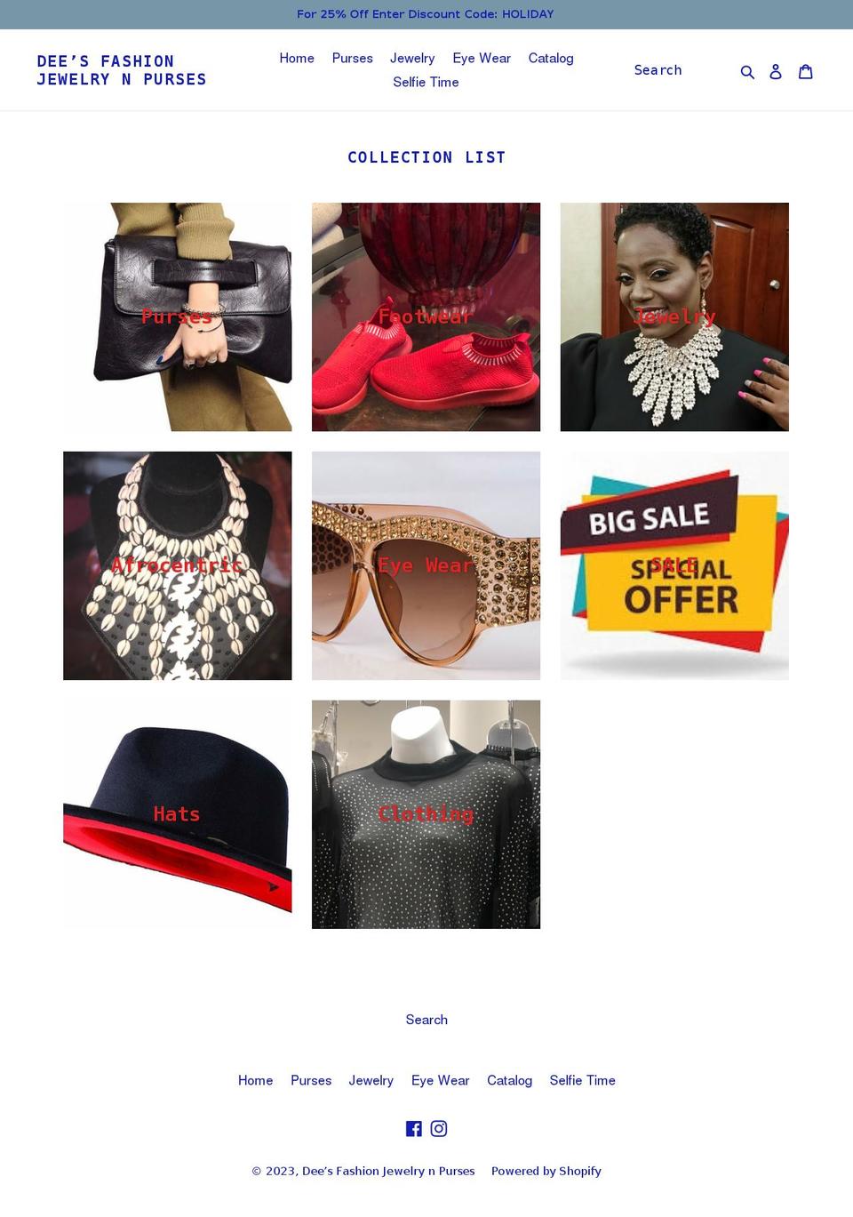 deesfashionsonline.com shopify website screenshot