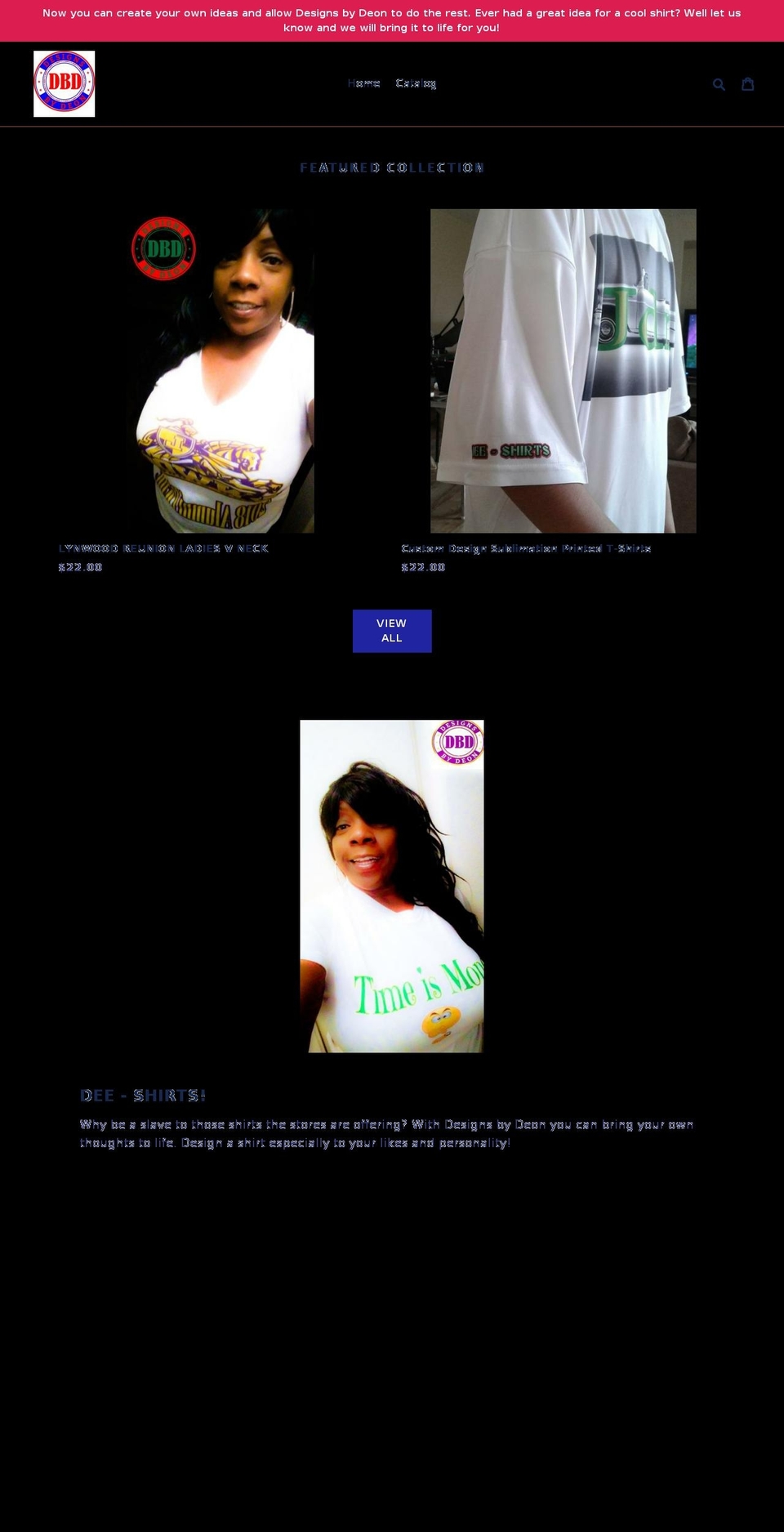 deeshirts.com — Shopify storefront screenshot