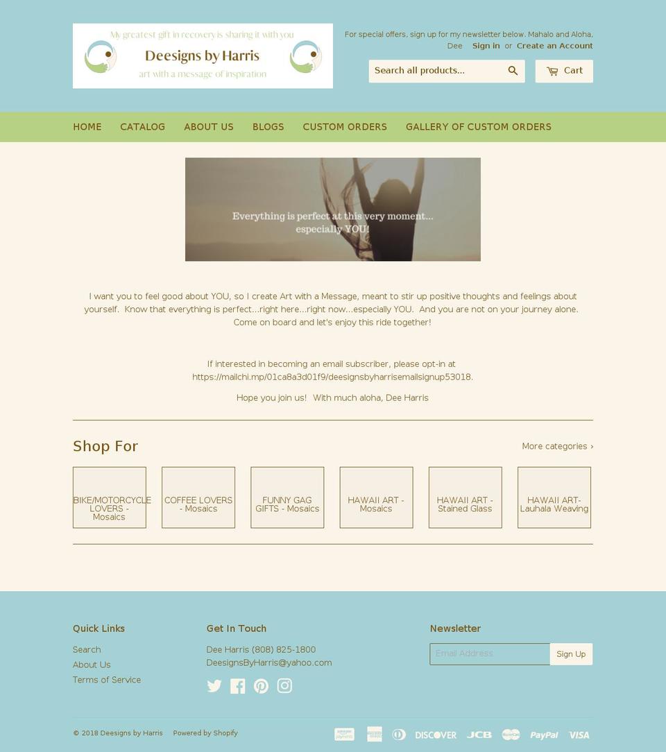 deesignsbyharris.com — Shopify storefront screenshot