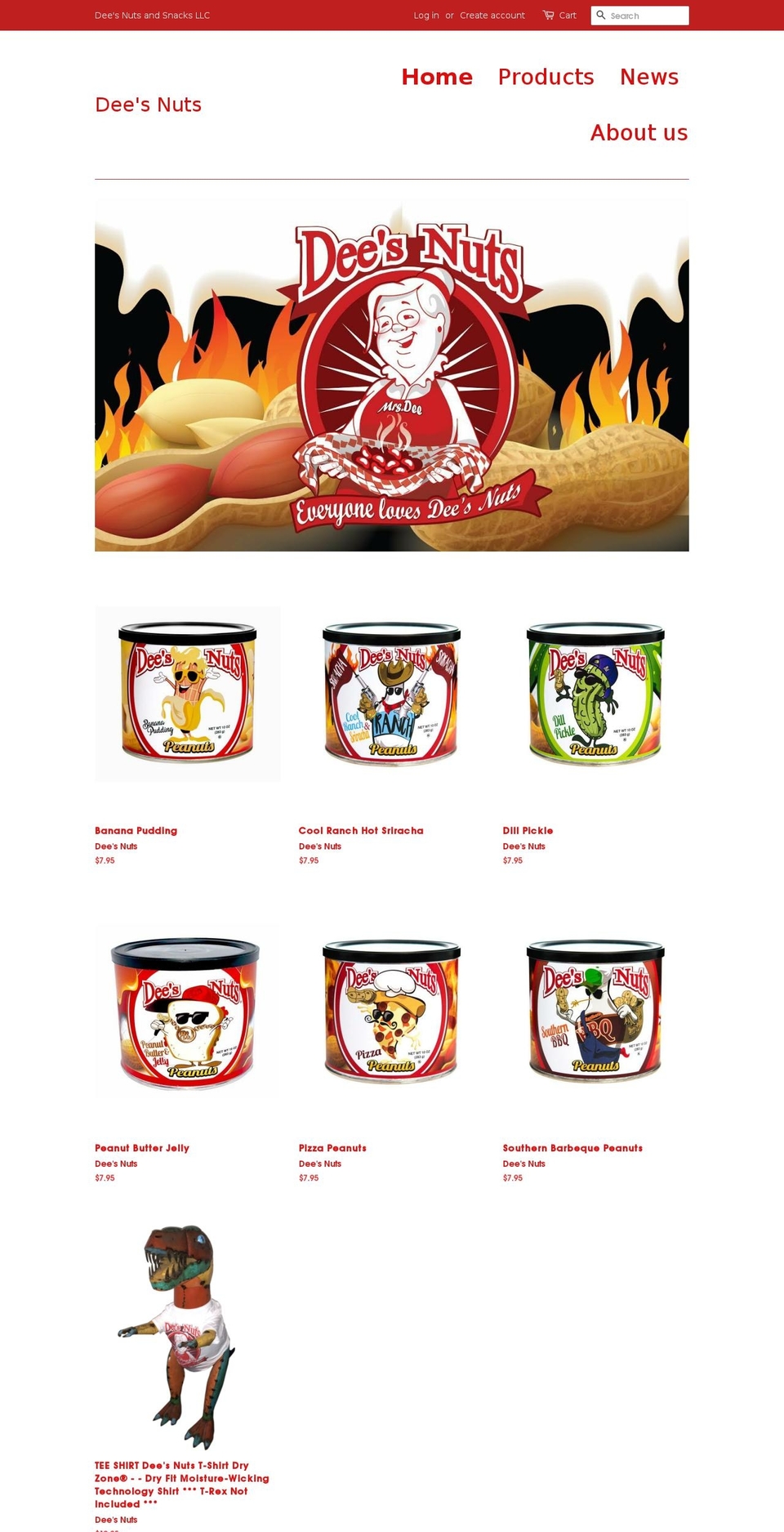 deesnut.com — Shopify storefront screenshot