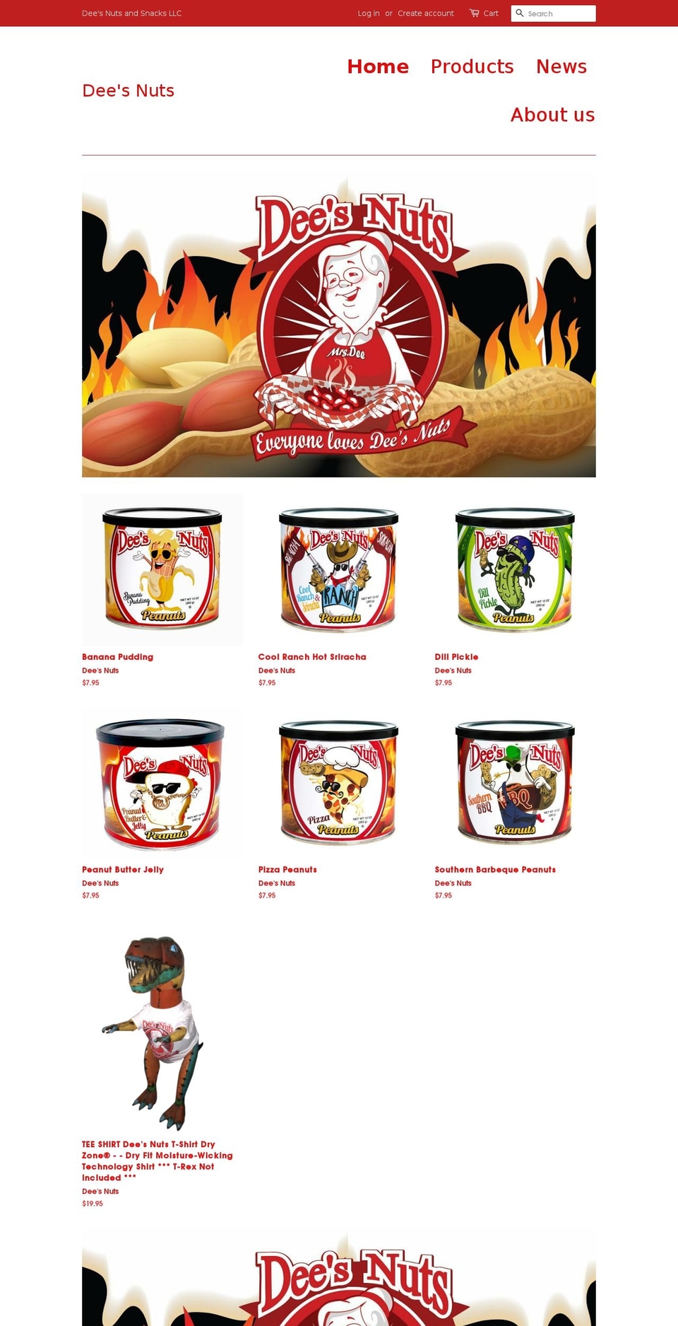 deesnutsshop.com — Shopify storefront screenshot