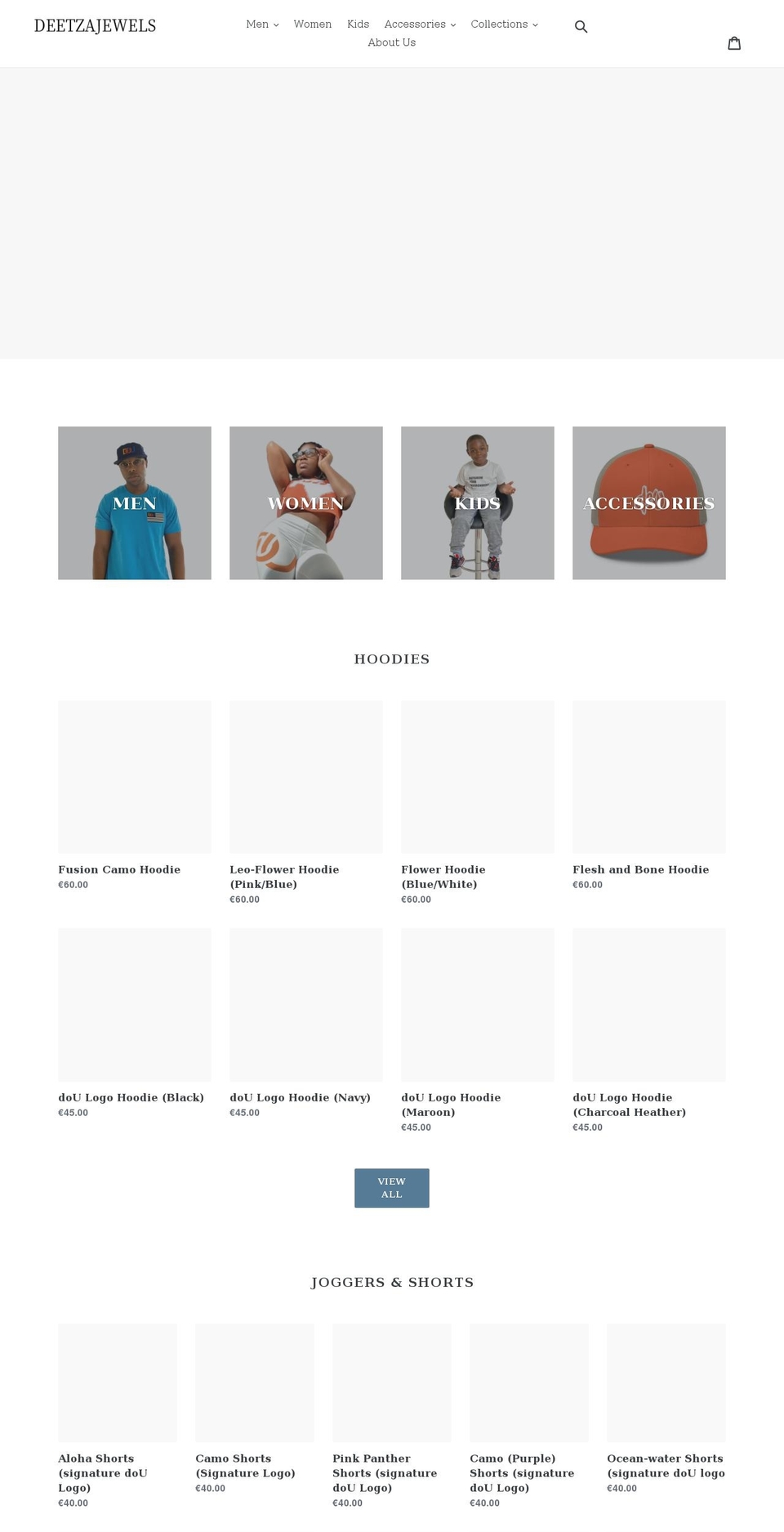deetzajewels.com shopify website screenshot