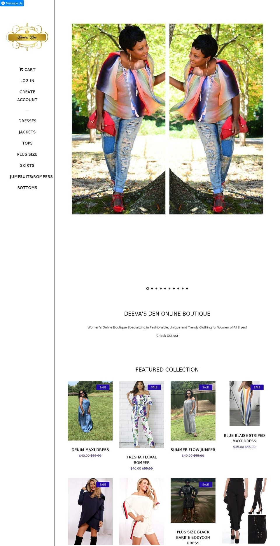 deevasden.com — Shopify storefront screenshot