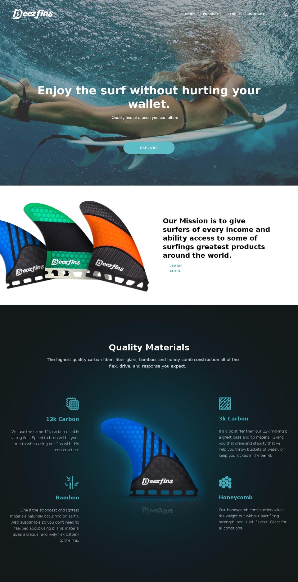 deezfins.com — Shopify storefront screenshot