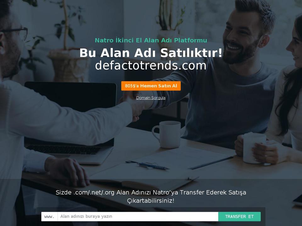 defactotrends.com — Shopify storefront screenshot
