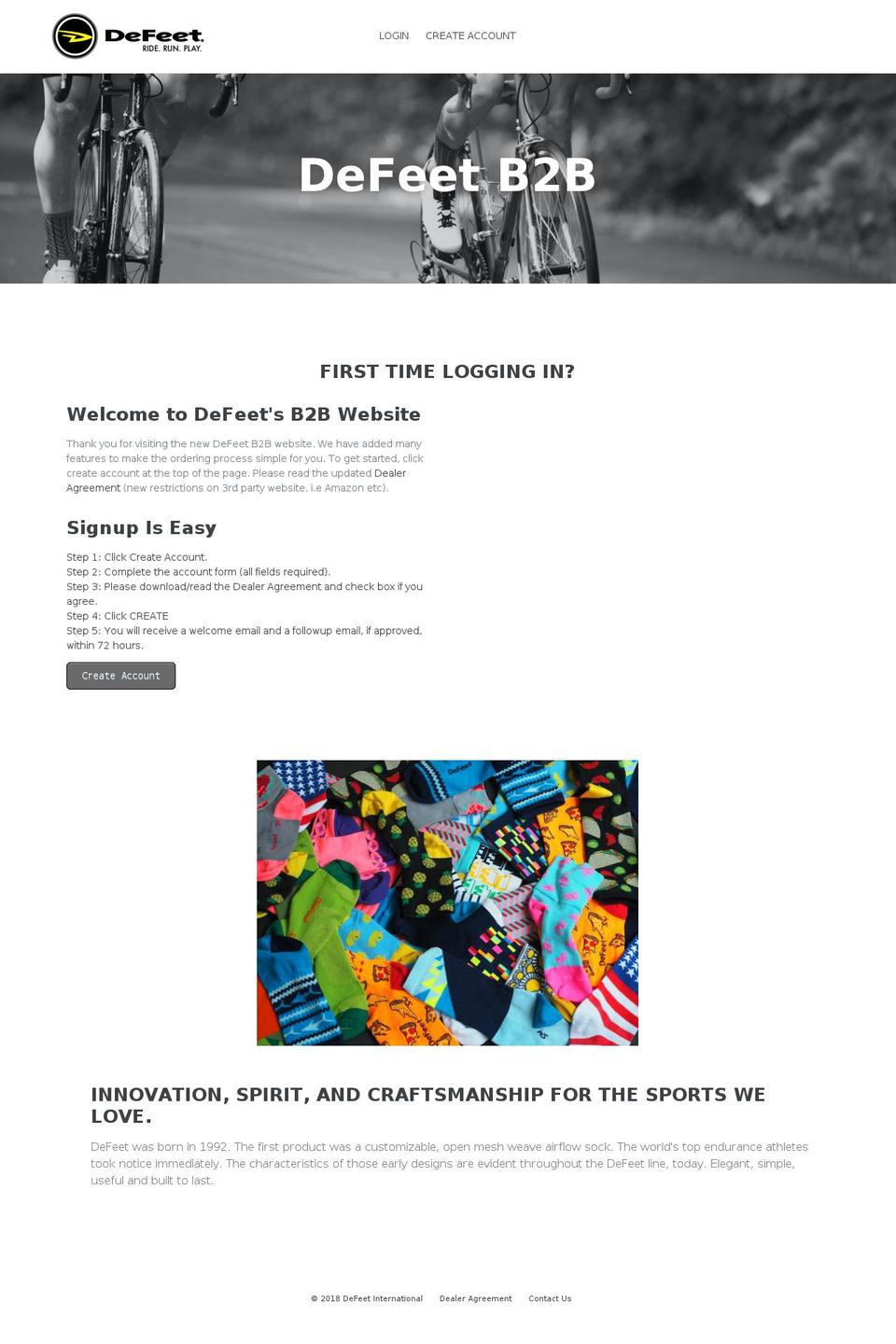 defeetb2b.com shopify website screenshot