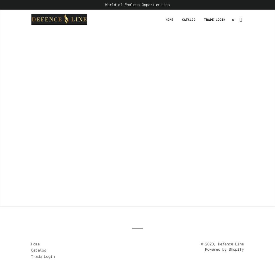 defenceline.co.uk shopify website screenshot