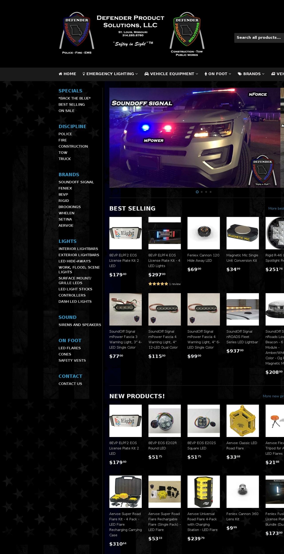 defenderps.com shopify website screenshot