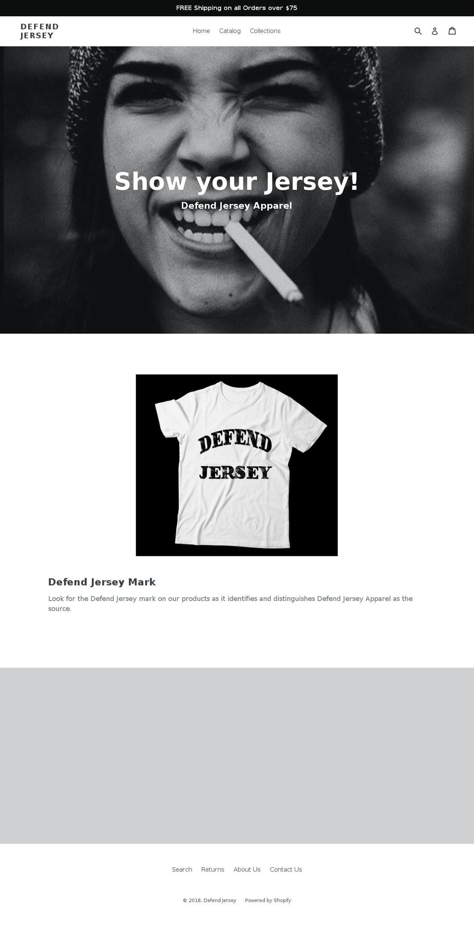 defendjersey.com — Shopify storefront screenshot