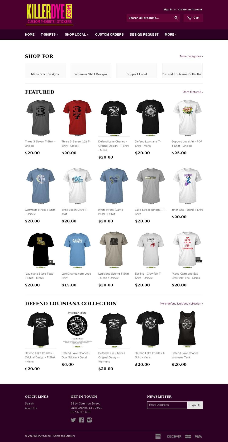 defendlakecharles.com shopify website screenshot