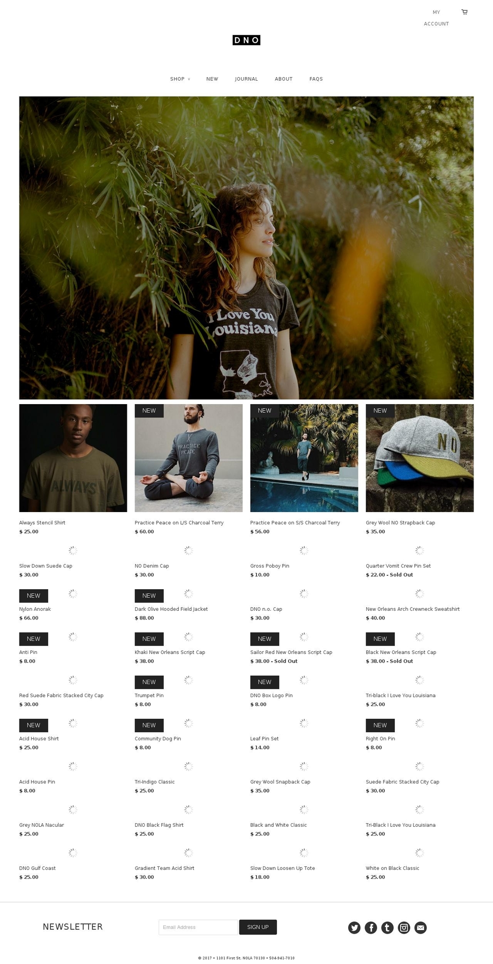 defendnola.com shopify website screenshot
