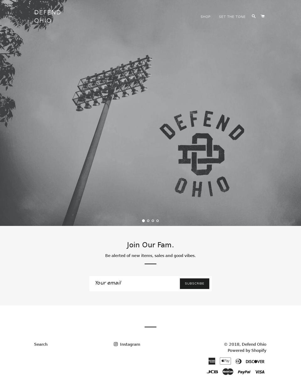 defendohio.com shopify website screenshot