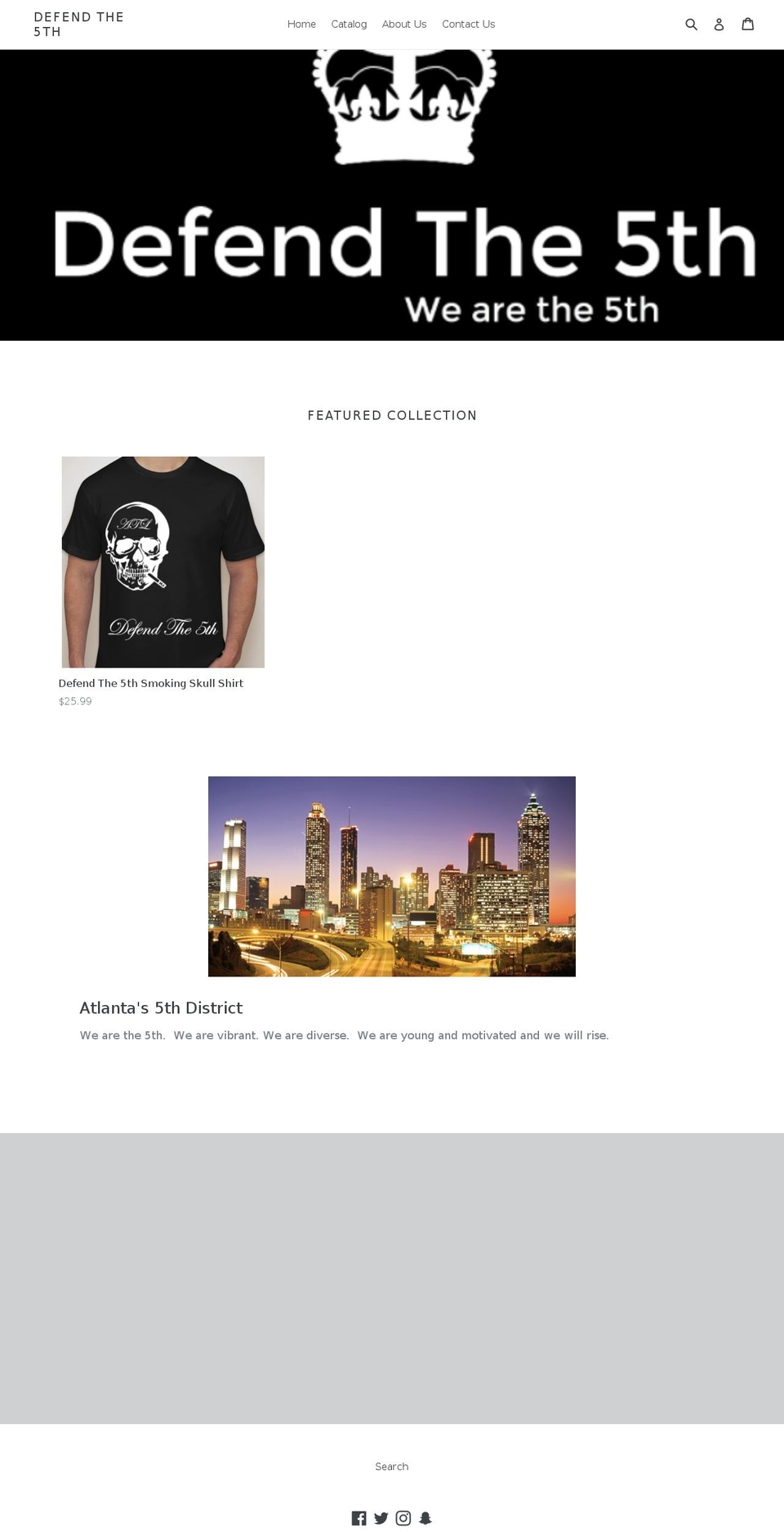 defendthe5th.com — Shopify storefront screenshot