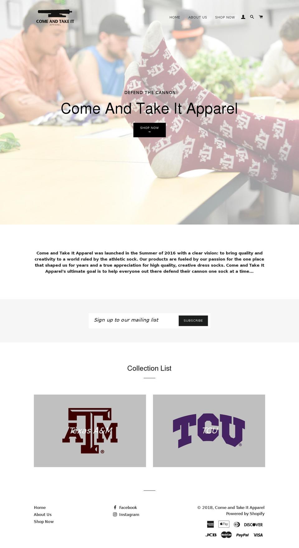 defendthecannon.com — Shopify storefront screenshot