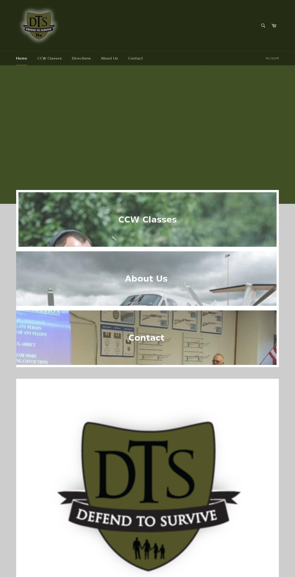 defendtosurvive.com — Shopify storefront screenshot