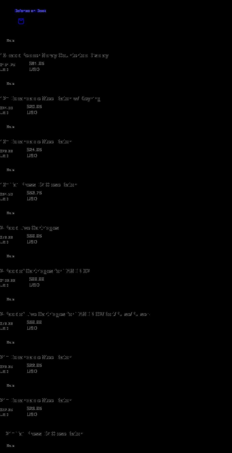 defenseondeck.com shopify website screenshot