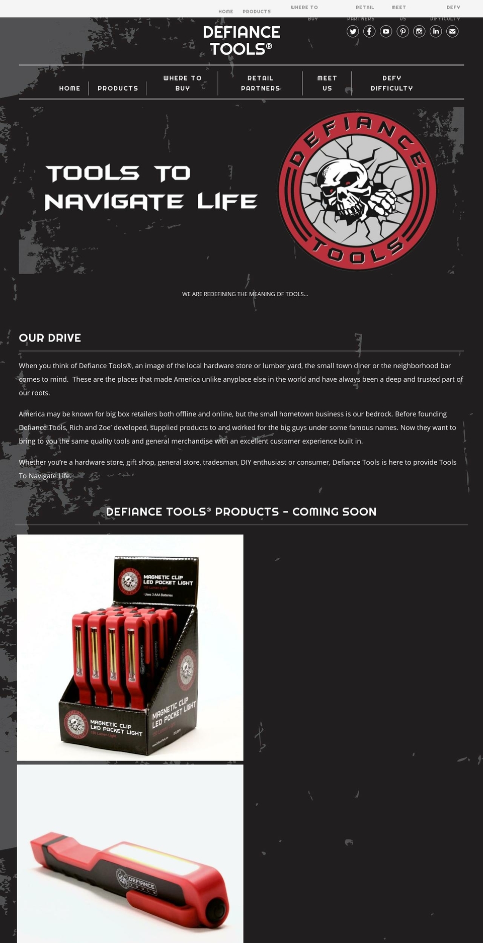 defiancetools.com — Shopify storefront screenshot