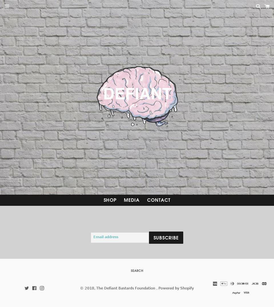 defiantbastards.com — Shopify storefront screenshot