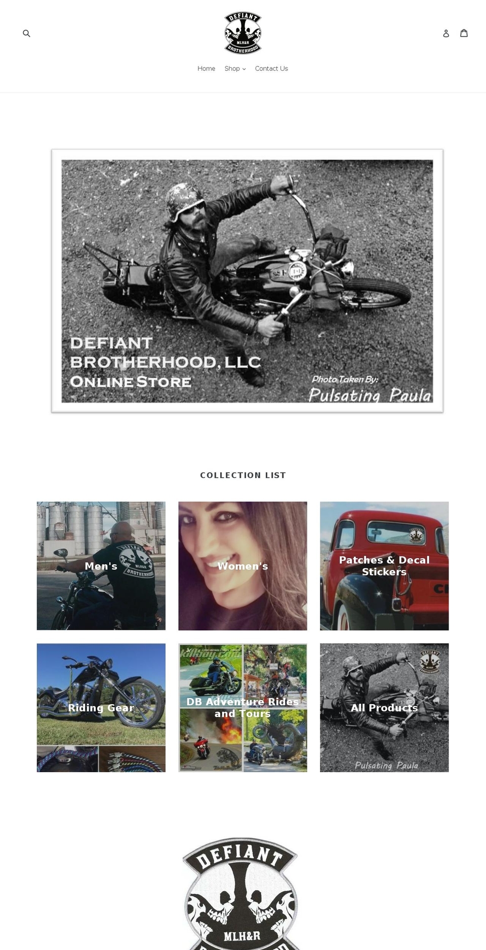 defiantbrotherhood.com — Shopify storefront screenshot
