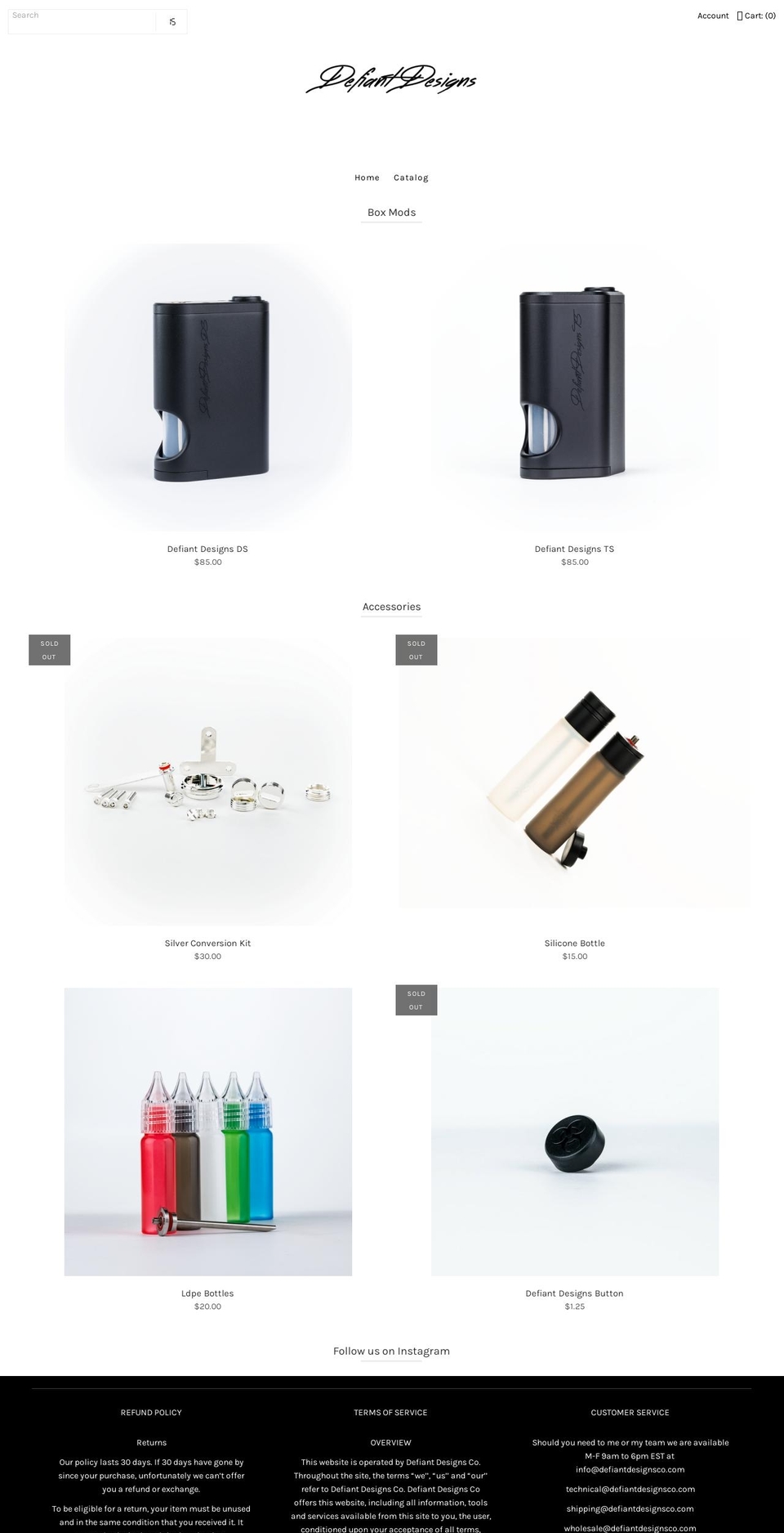 defiantdesignsco.com shopify website screenshot