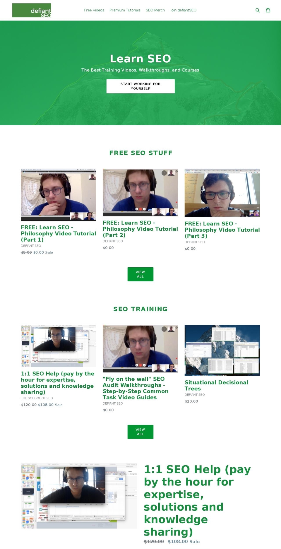 defiantseo.com — Shopify storefront screenshot