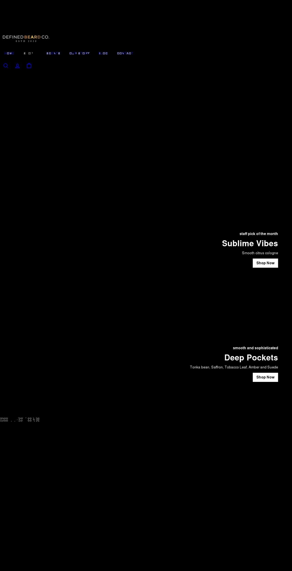 definedbeardco.com shopify website screenshot