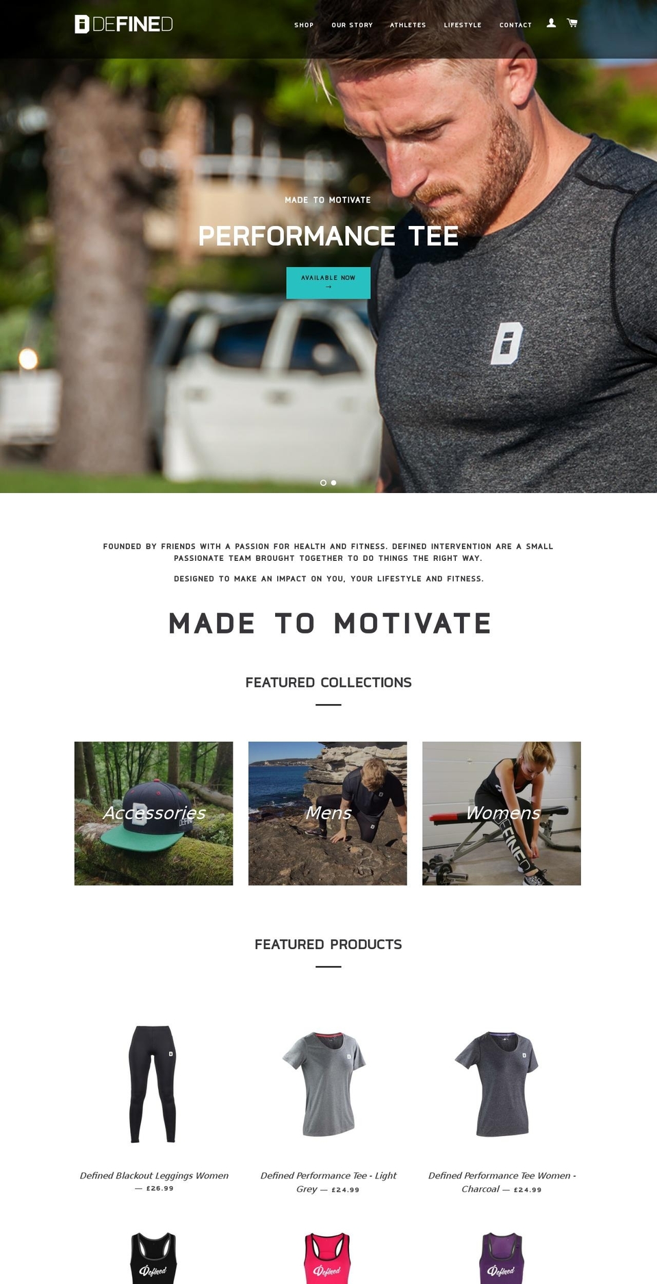 definedint.com shopify website screenshot