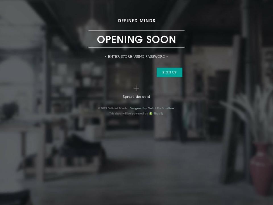 definedminds.com shopify website screenshot