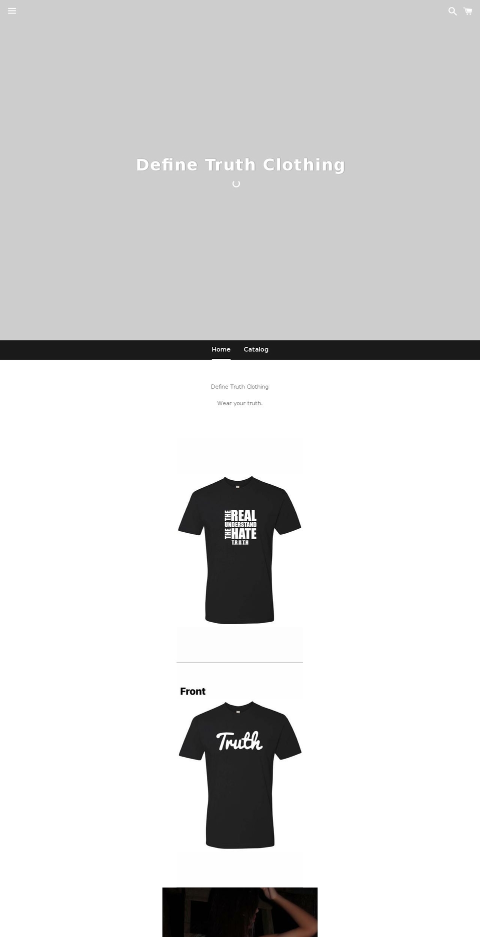 definetruthclothing.com — Shopify storefront screenshot