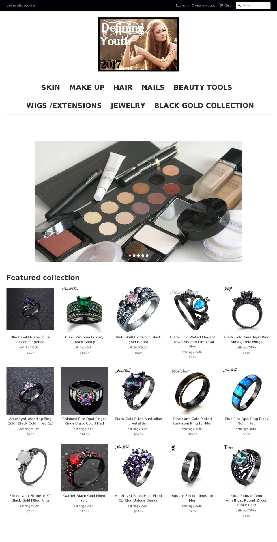 definingyouthnow.com shopify website screenshot