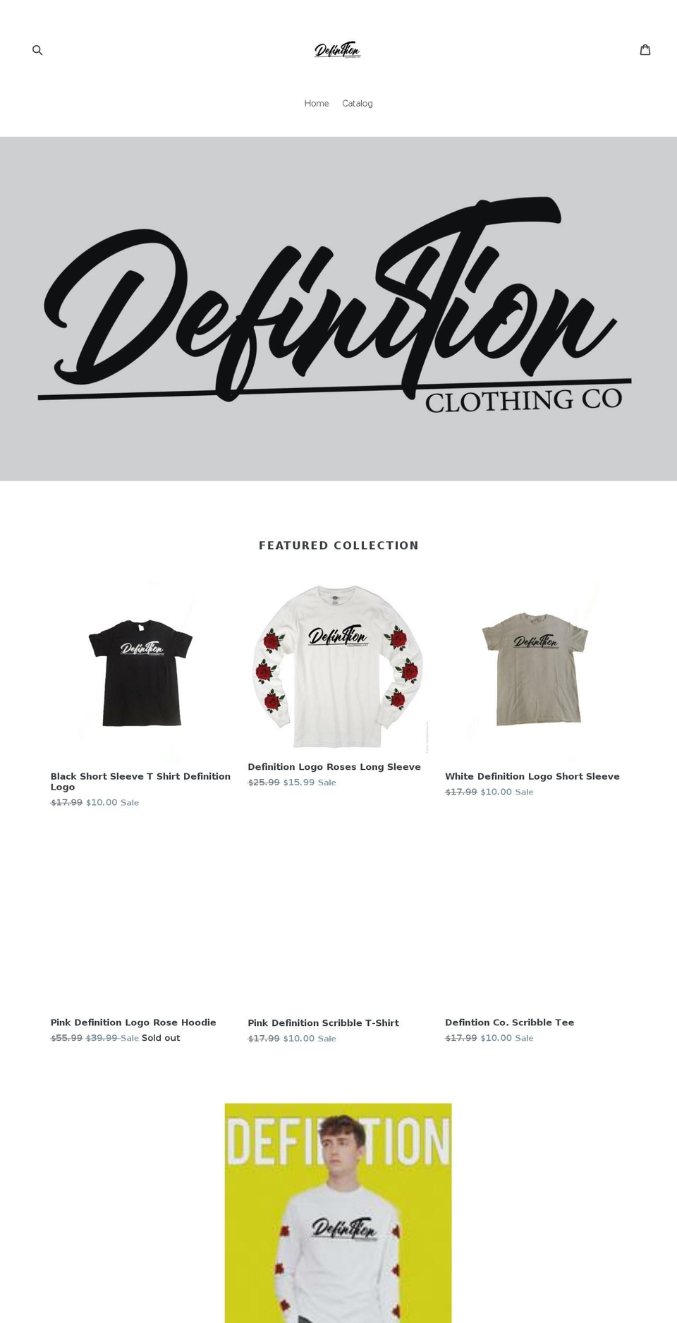 definitionclothingco.com — Shopify storefront screenshot