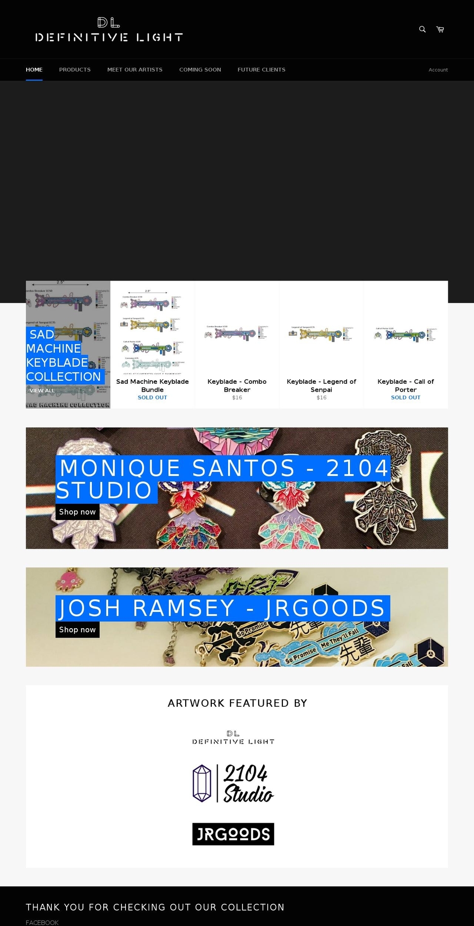 definitivelightcustoms.com — Shopify storefront screenshot