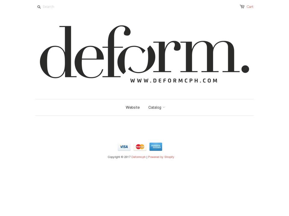 deformcphshop.com shopify website screenshot